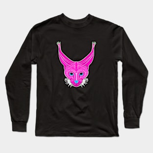 caracal cat face Long Sleeve T-Shirt